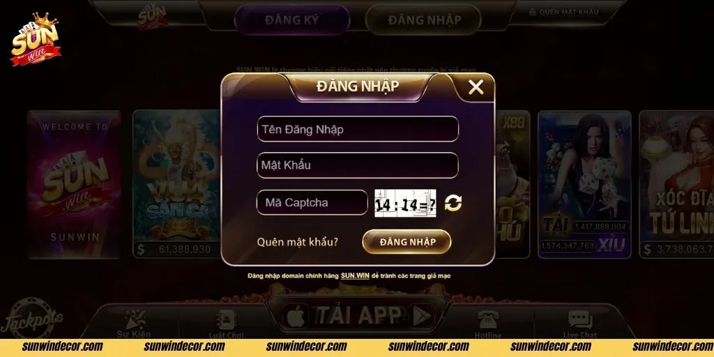 Hướng dẫn chi tiết cách đăng nhập Sunwin